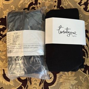 2 pair nwt forever 21 black  tights size small/medium